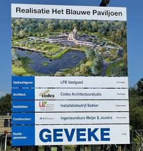 Project Het Blauwe Paviljoen in Zuidlaren